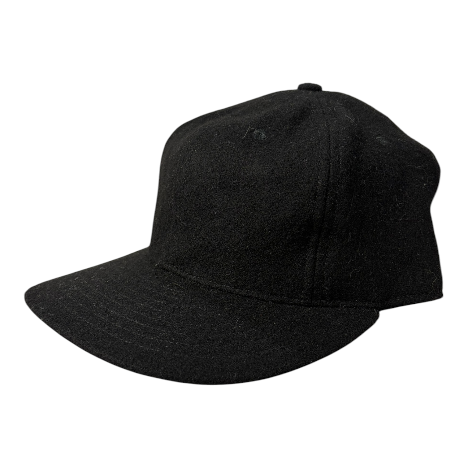Ebbets Field Wool Fitted Ball Cap Black