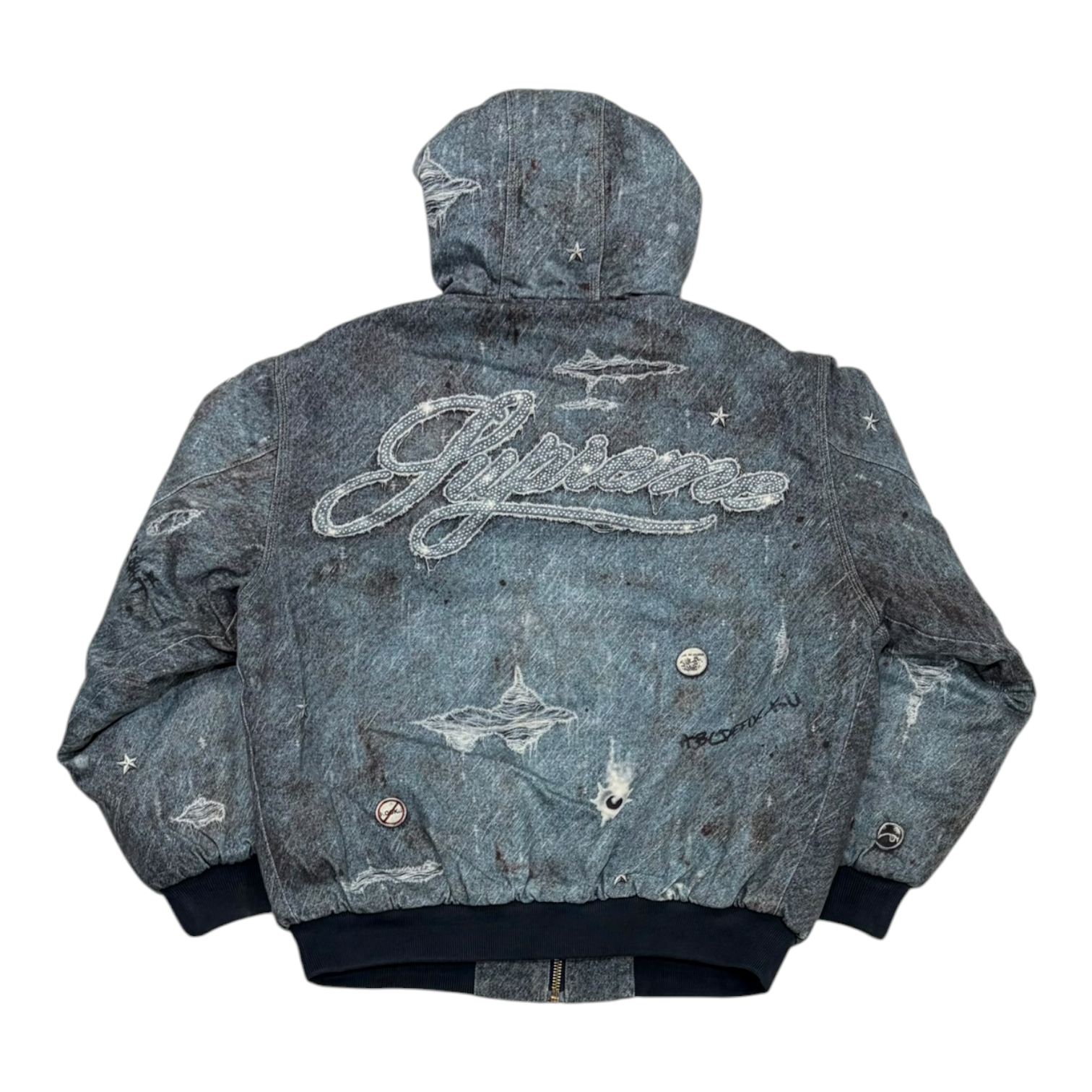 Supreme HJR Trompe L'oeil Hooded Work Jacket Blue