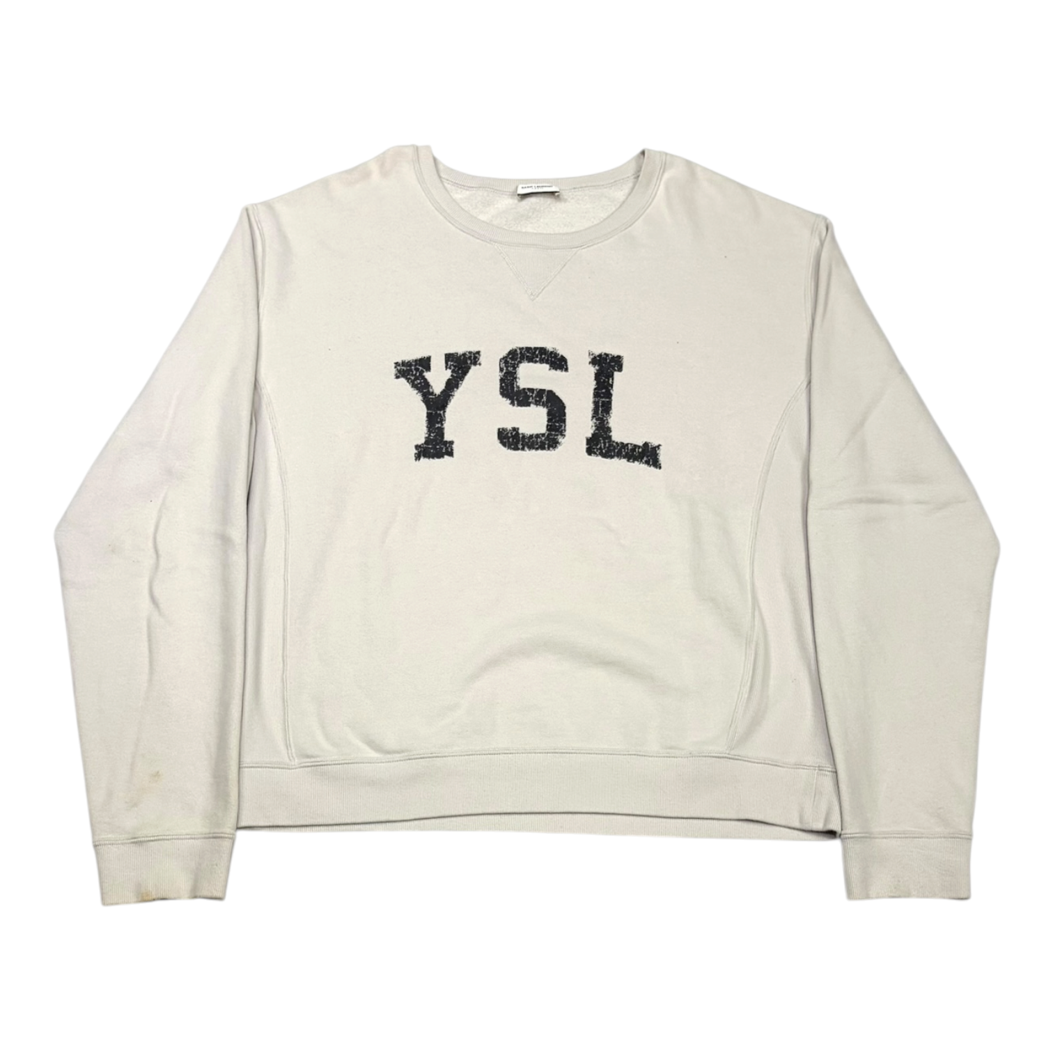 Saint Laurent YSL Print Crewneck Grey