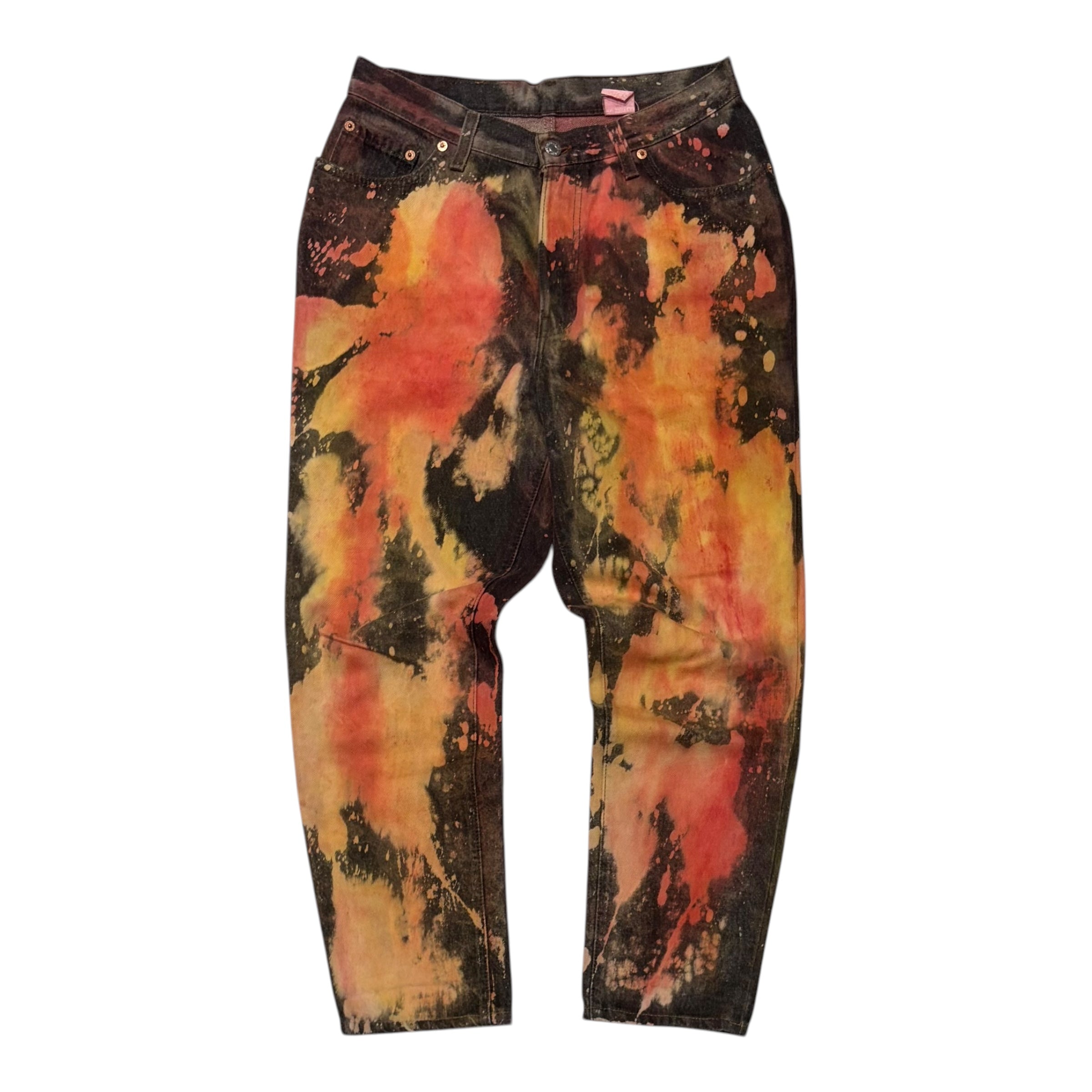 1980’s Levi's Women's Bleach Dyed Jeans Multicolor