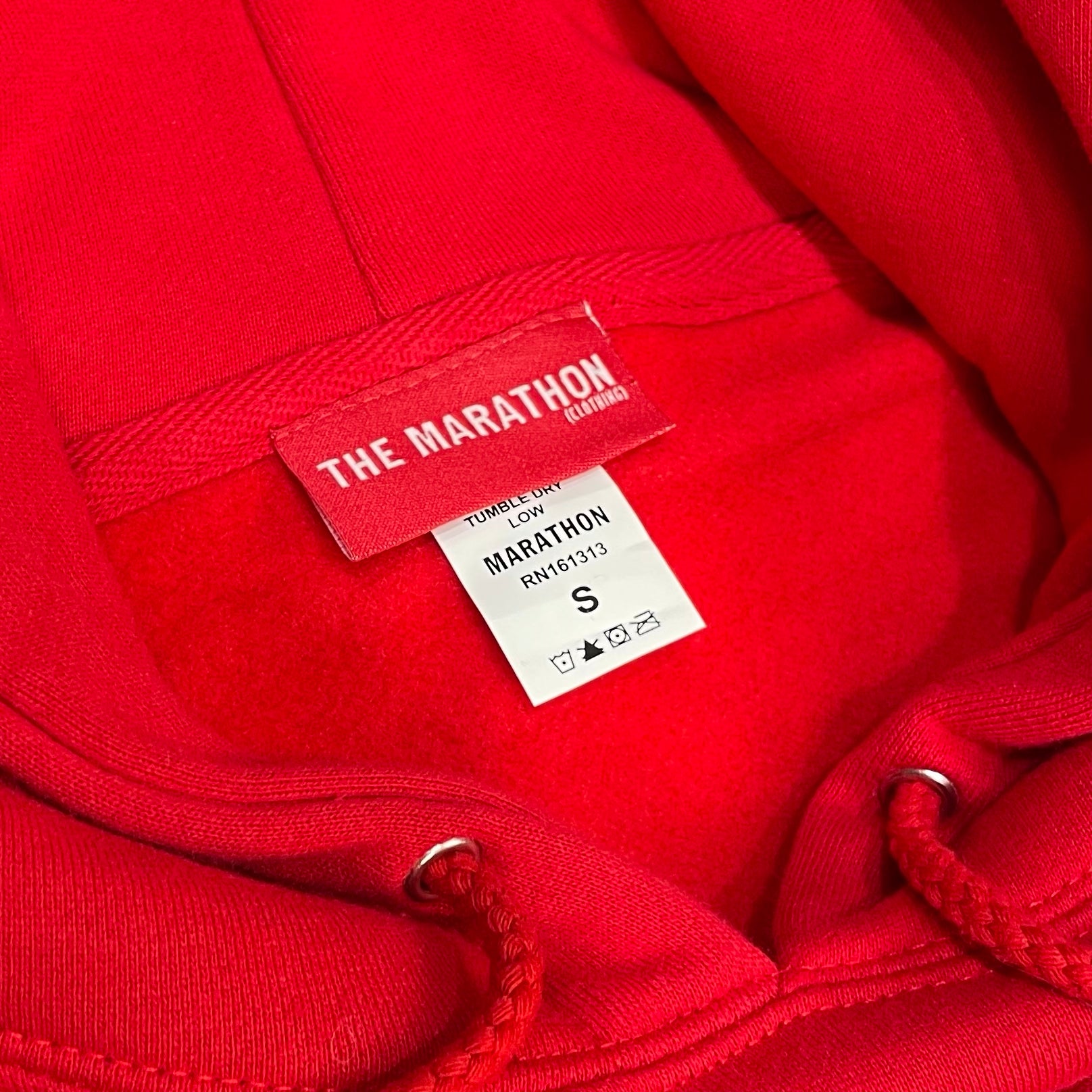The Marathon Clothing Box Logo Hoodie Red