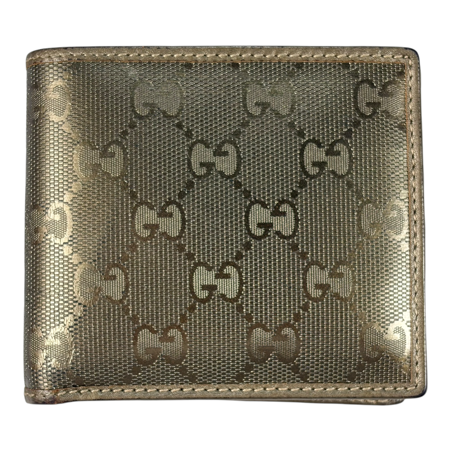 Gucci Brown GG Imprime PVC Bifold Wallet