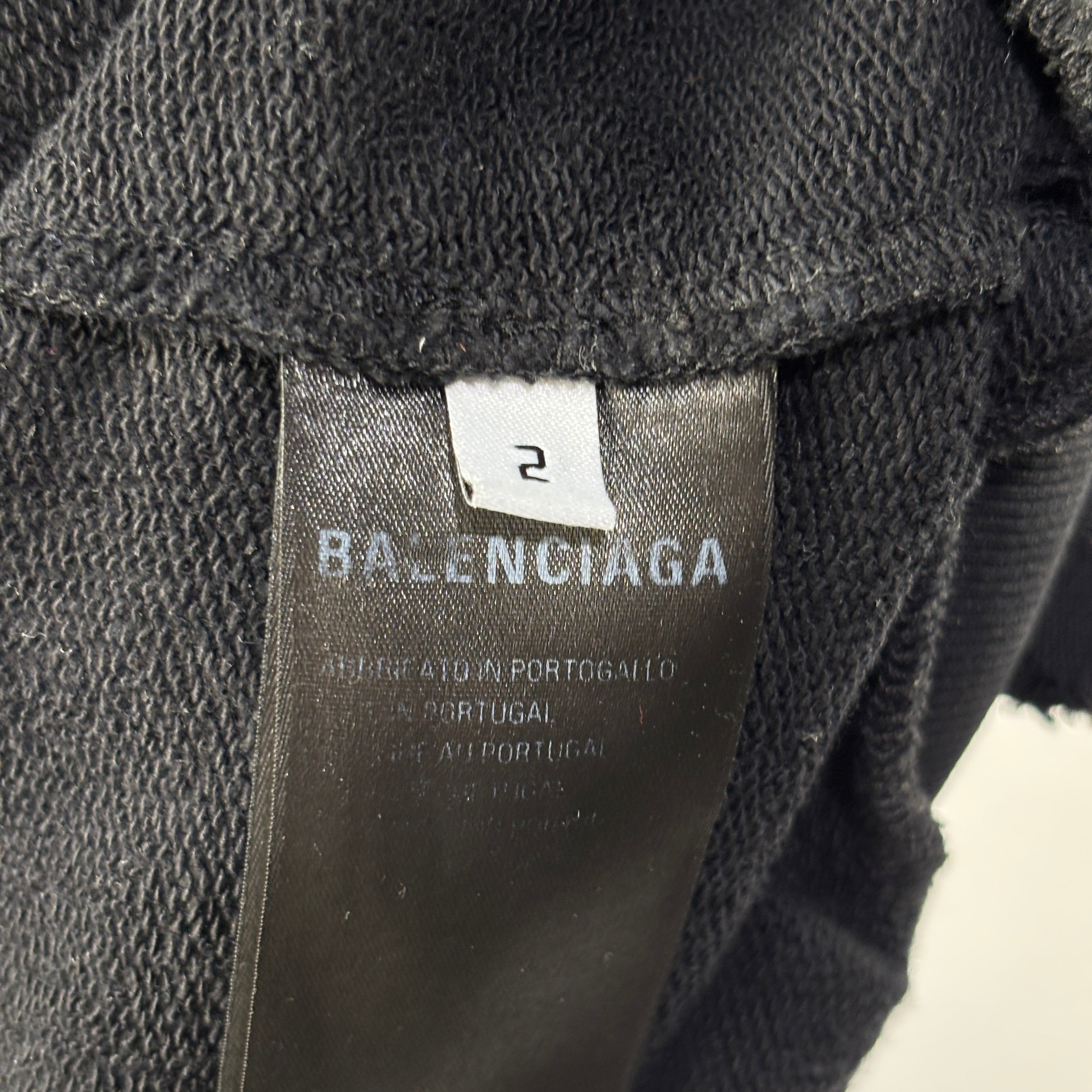 Balenciaga Top League Logo Oversized Hoodie Black
