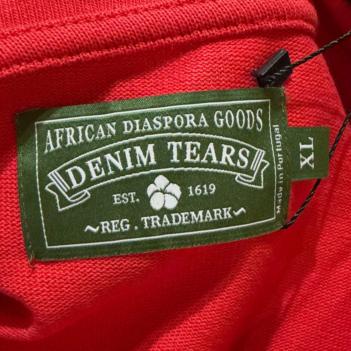 Denim Tears Long Sleeve Cotton Wreath T-shirt Red