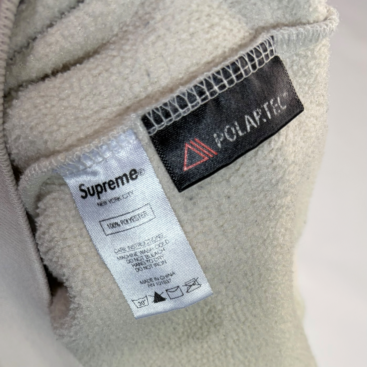 Supreme Polartec Small Box Crewneck Natural