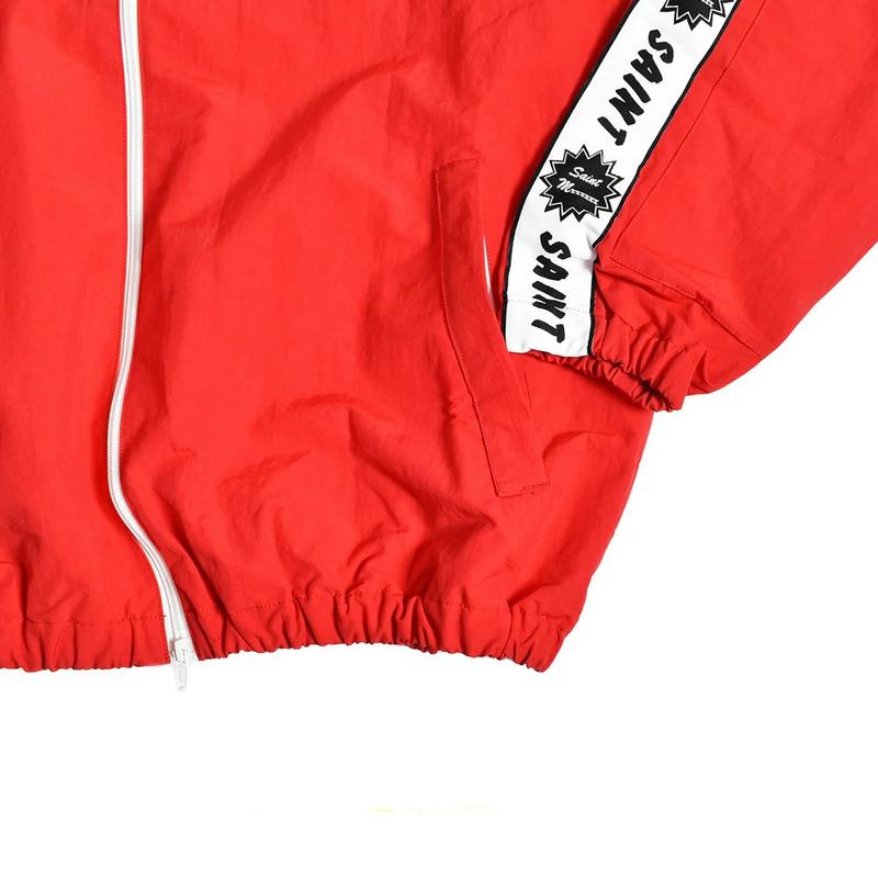 Saint Mxxxxxx Logo Tape Track Jacket Red