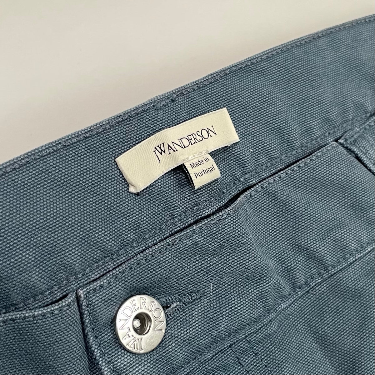 JW Anderson Twisted Workwear Anchor Trousers Petrol