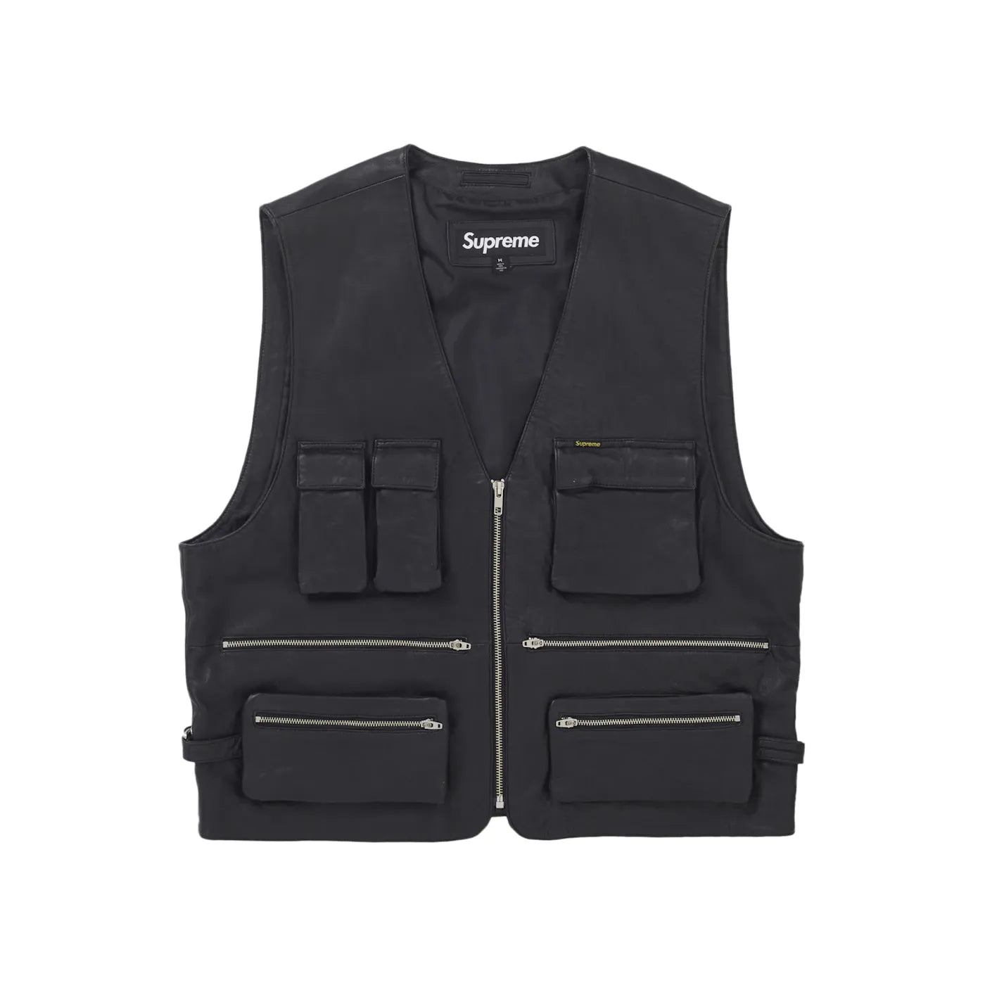 Supreme Leather Cargo Vest Black