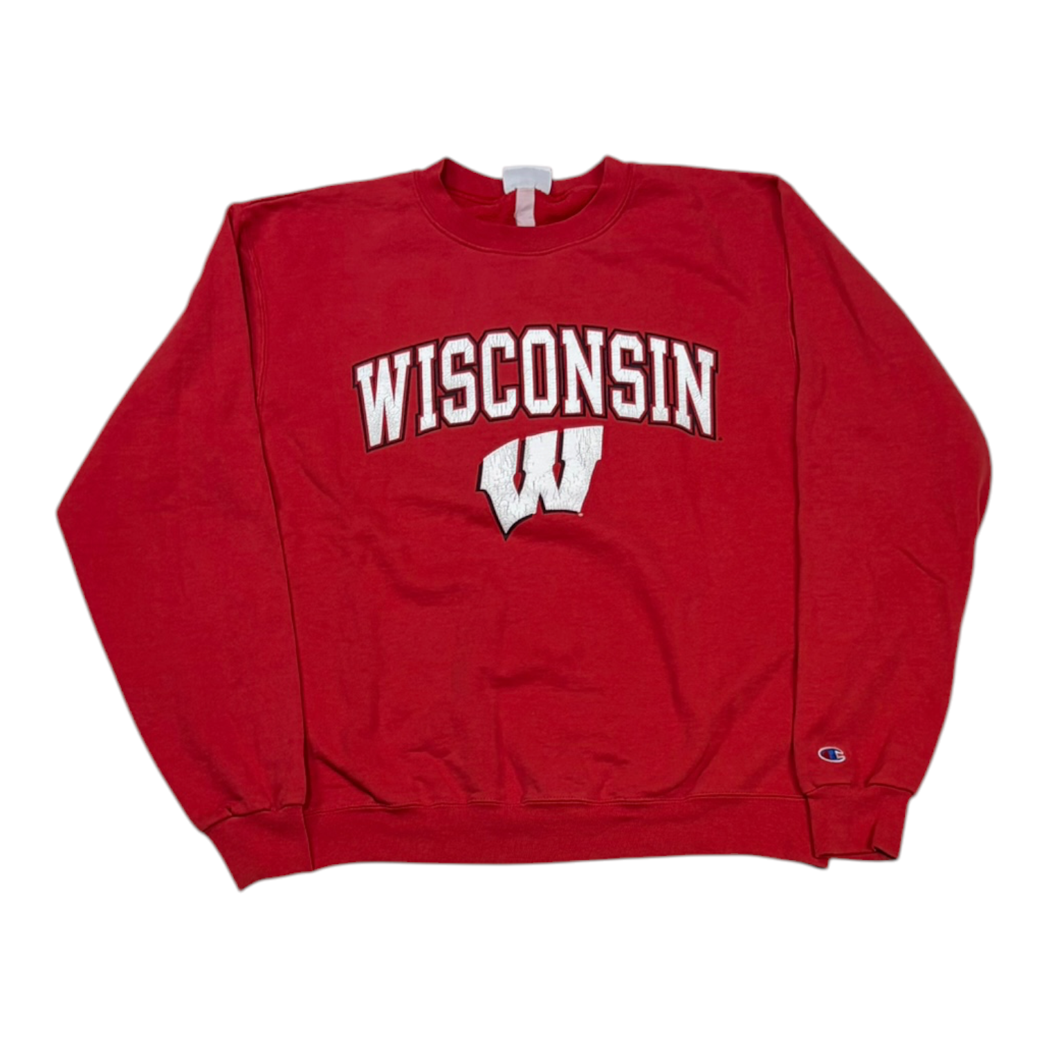 Y2K Champion Wisconsin Crewneck Red