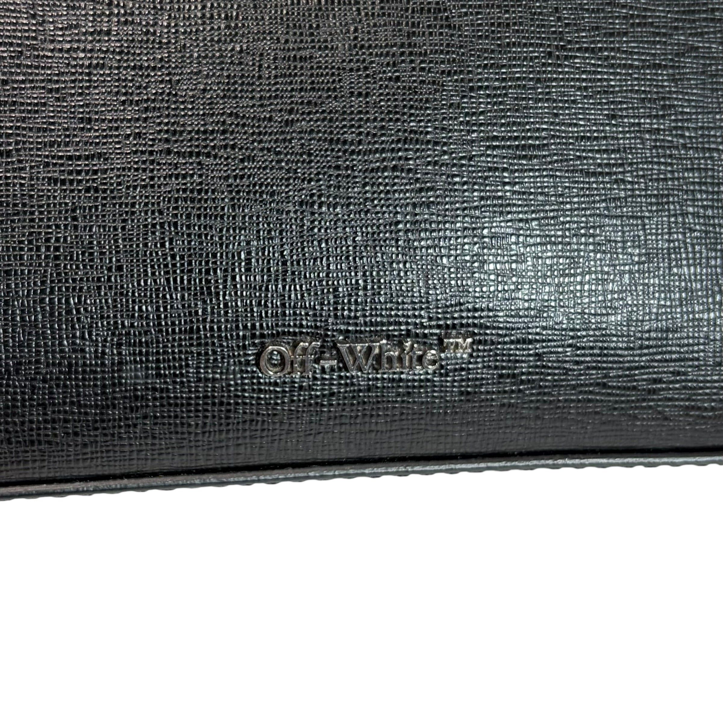 OFF-WHITE Diagonal Stripes Binder Shoulder Bag Mini Black