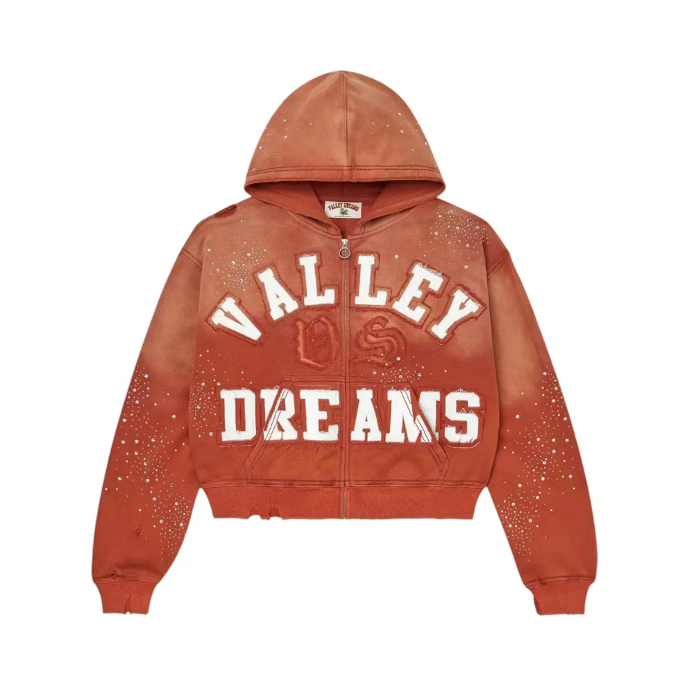 Vale Forever Classico Zip Up Hoodie Orange