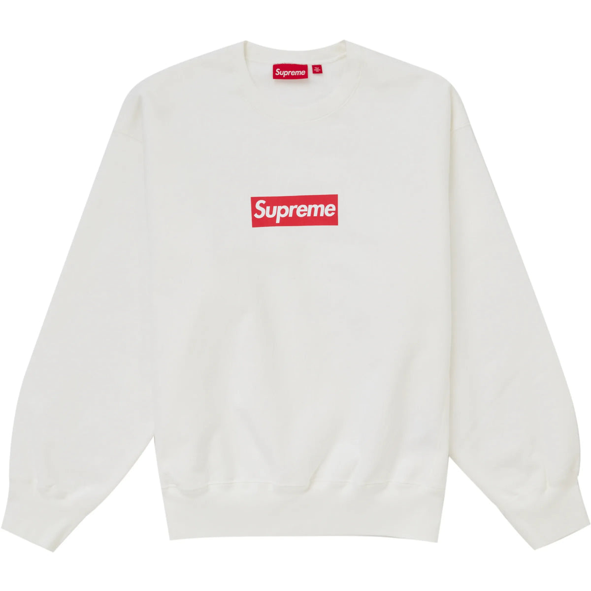 Supreme Washed Box Logo Crewneck White
