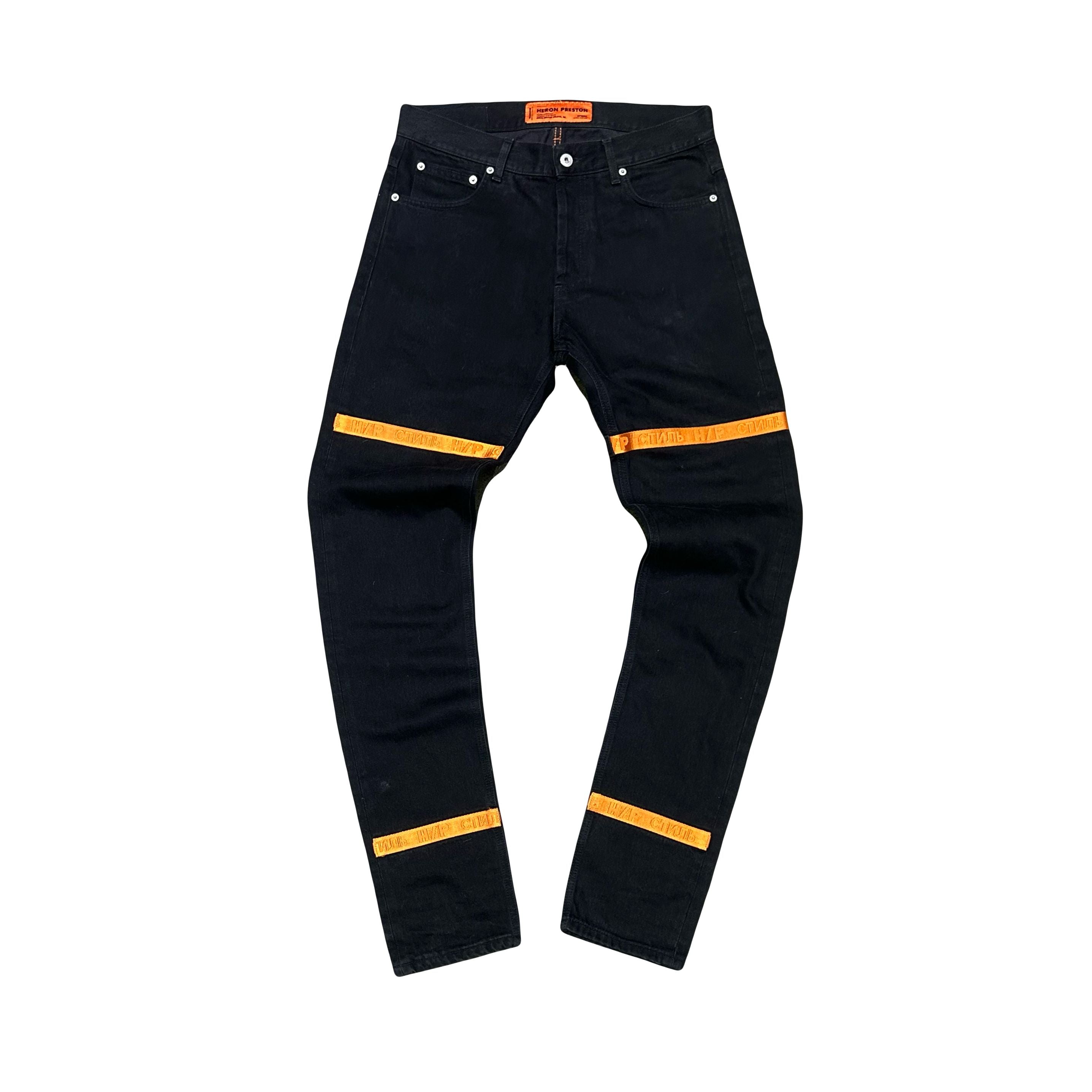 Heron Preston Tape 5-Pocket Denim Jeans Black