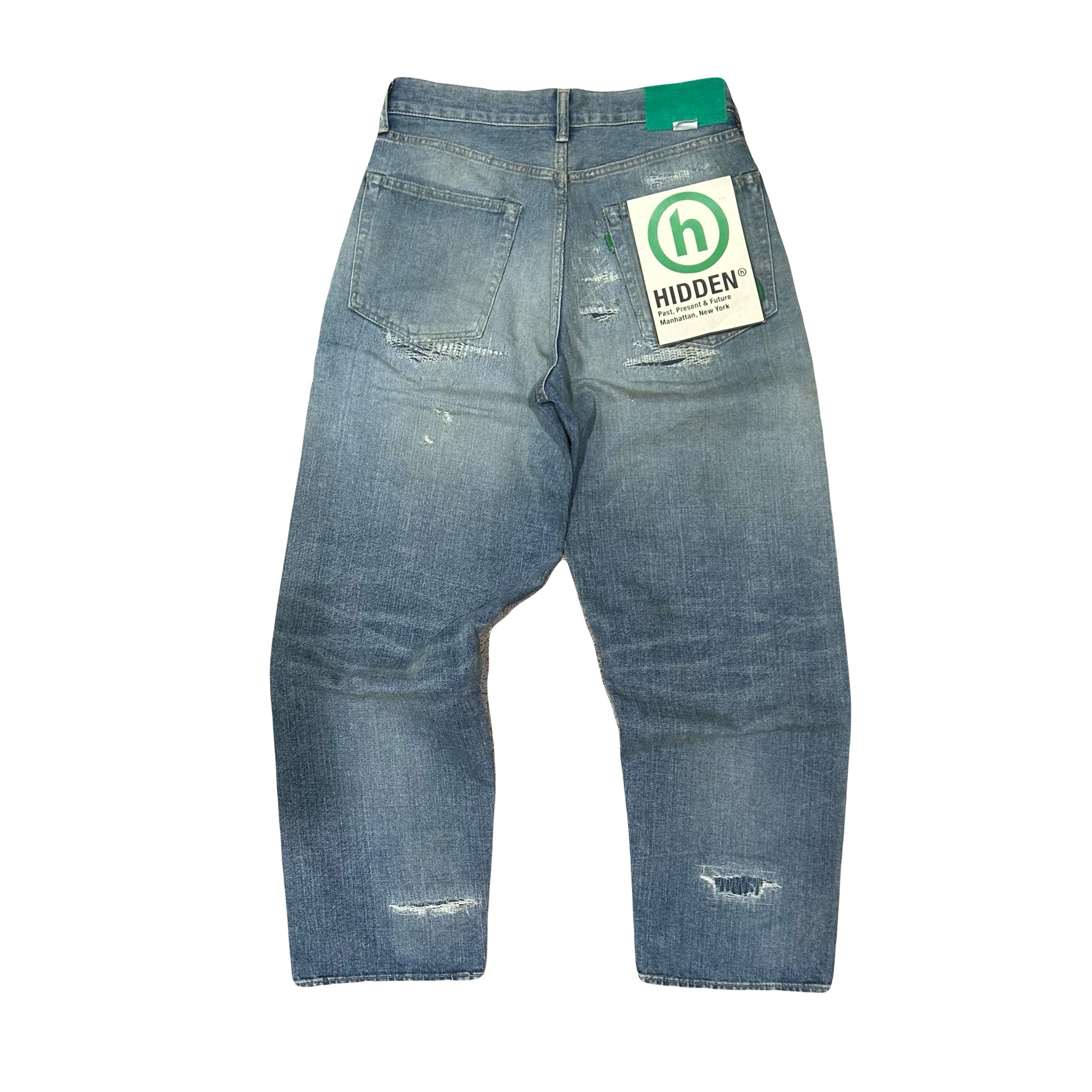 Hidden NY Distressed Denim Jeans Blue