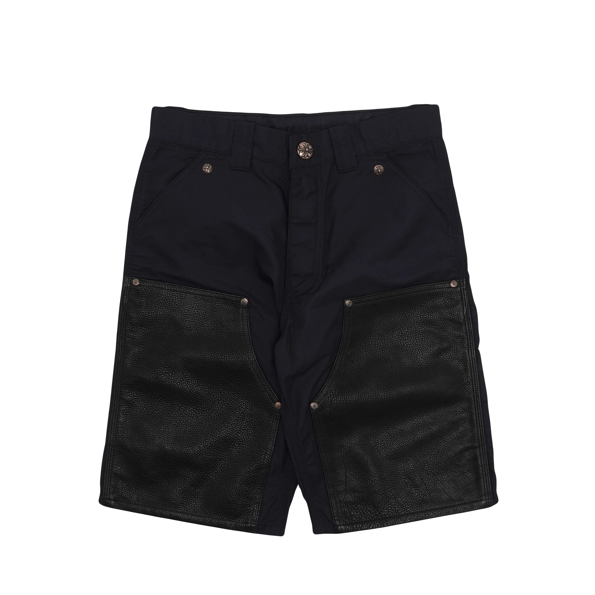Chrome Hearts Nylon and Leather Double Knee Shorts