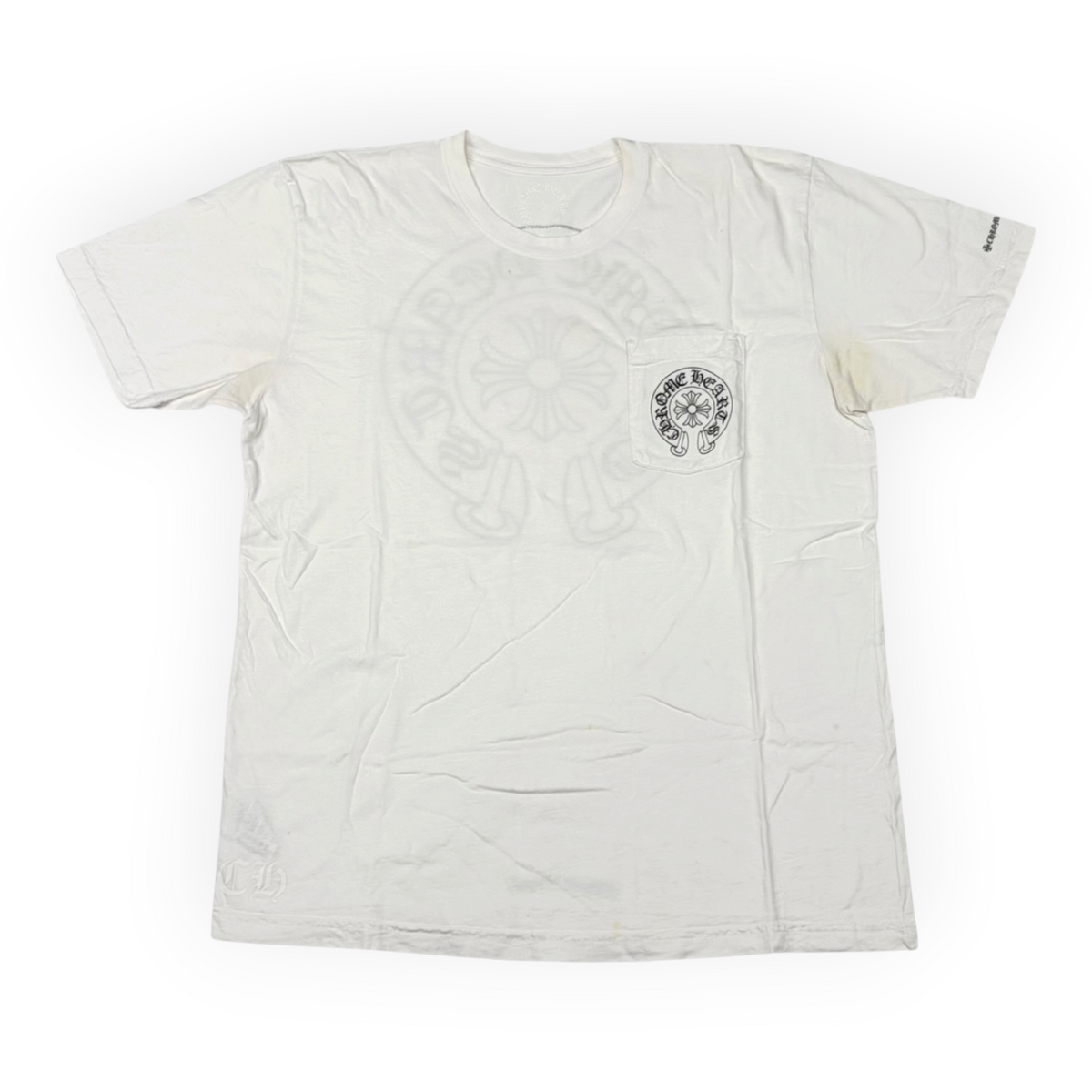 Chrome Hearts Horse Shoe Logo Pocket T-Shirt White