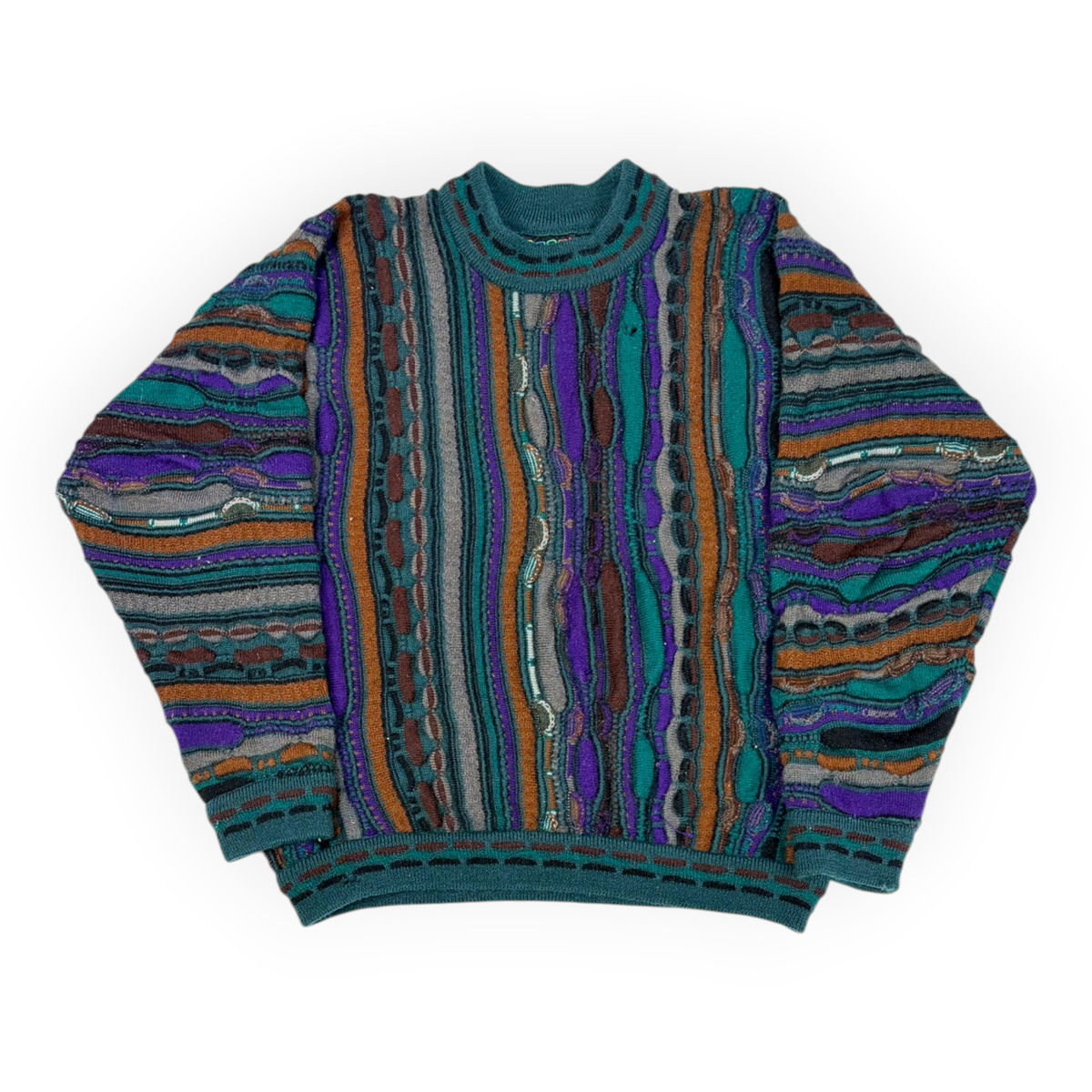 90's Coogi 3D Knit Sweater Multicolor
