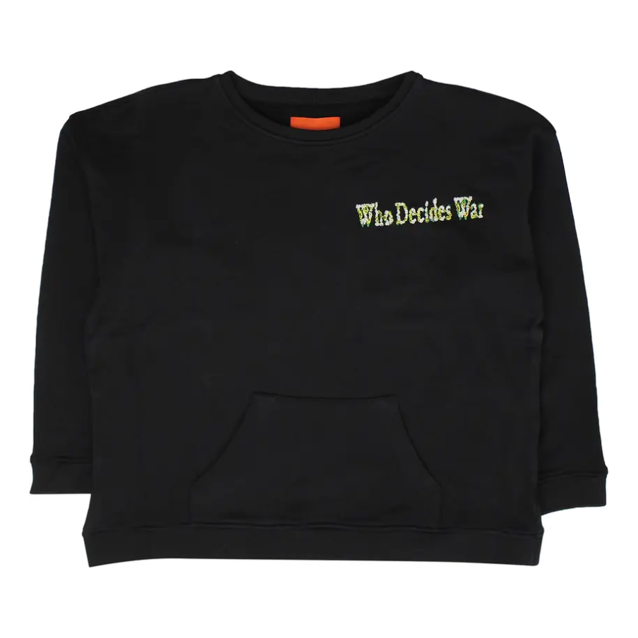 Who Decides War Arrangement Faux Neck Crewneck Black