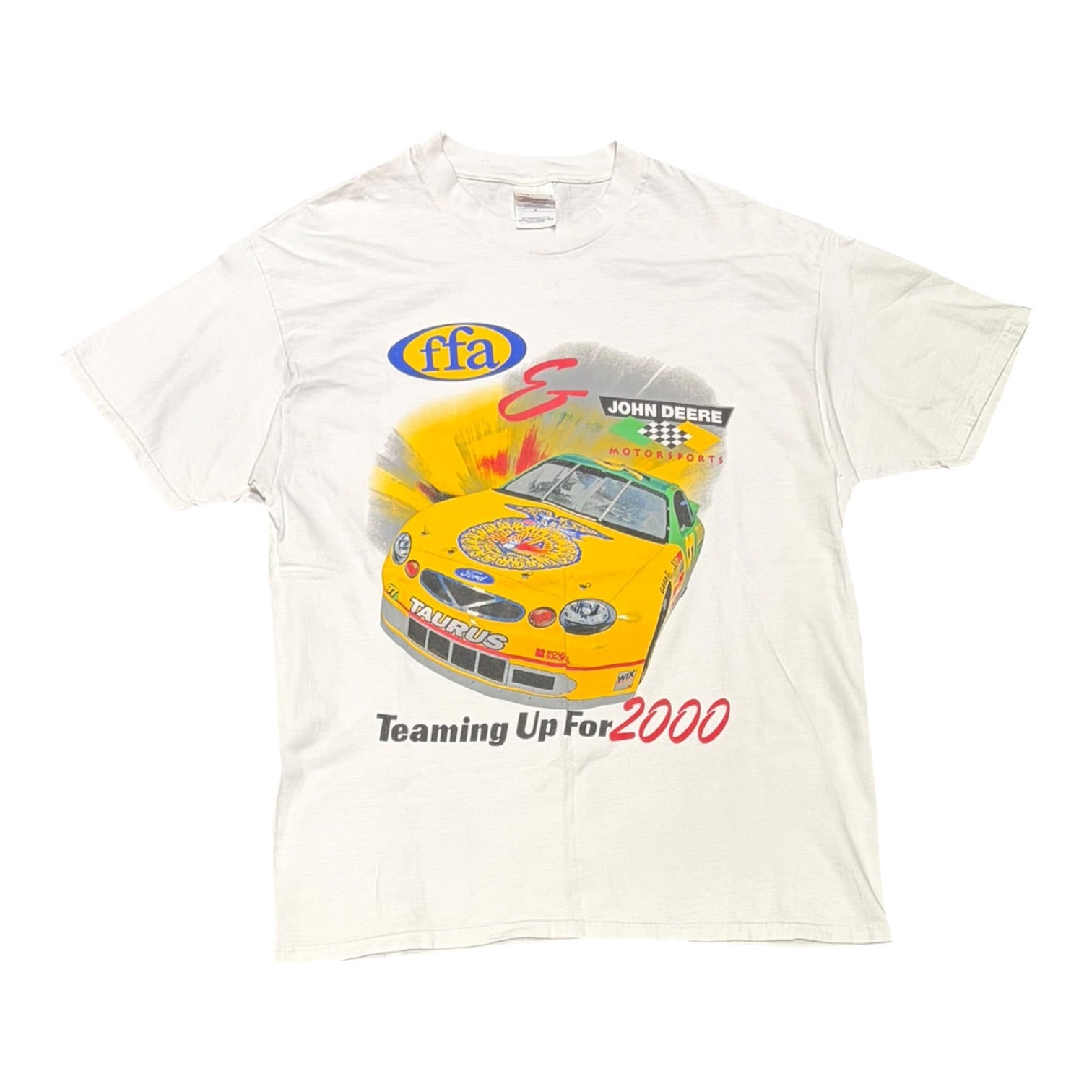 John Deere Motorsports Teaming up for 2000 Tee White