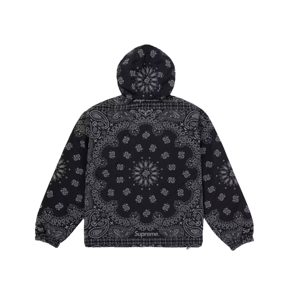Supreme Reflective Bandana Anorak Black