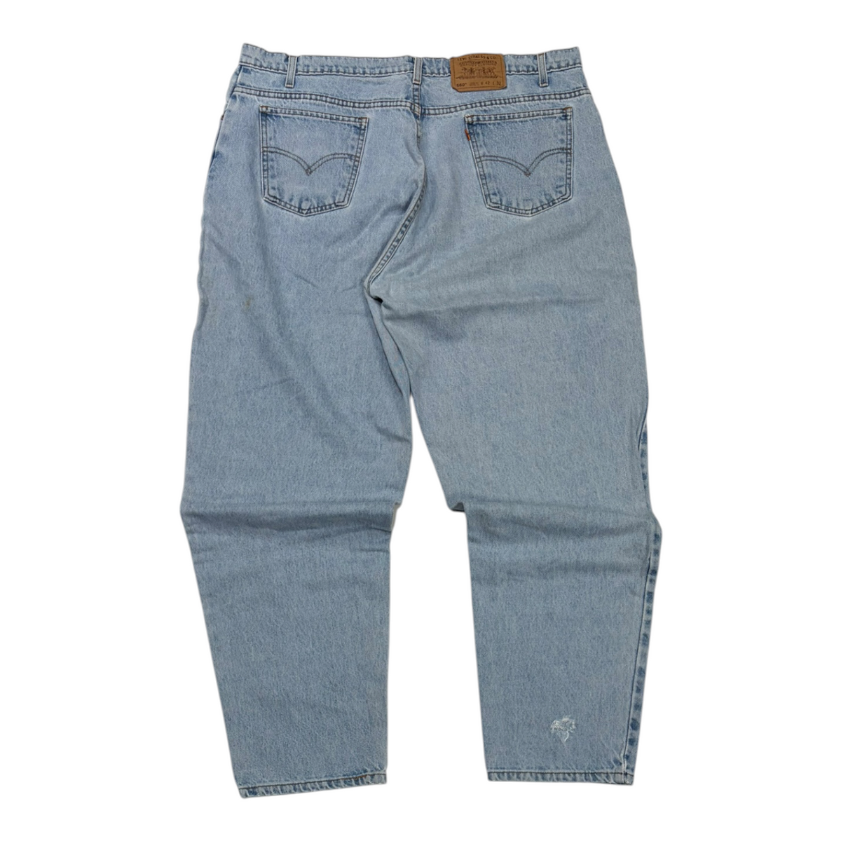 1997 Levi's 560 Orange Tab Denim Jeans Light Wash