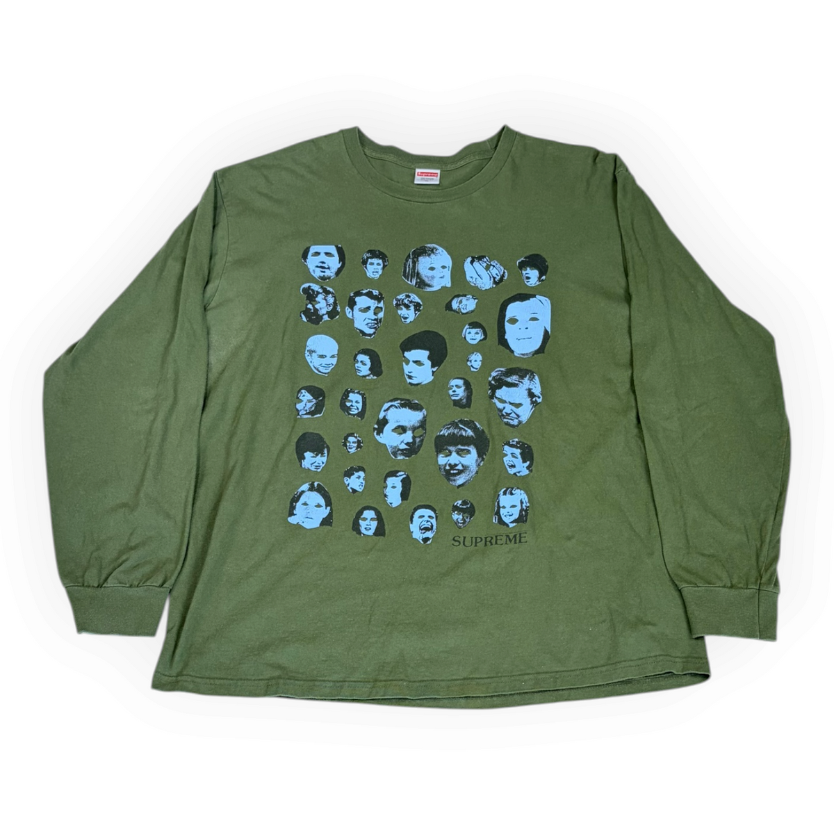 Supreme Faces L/S Tee Olive