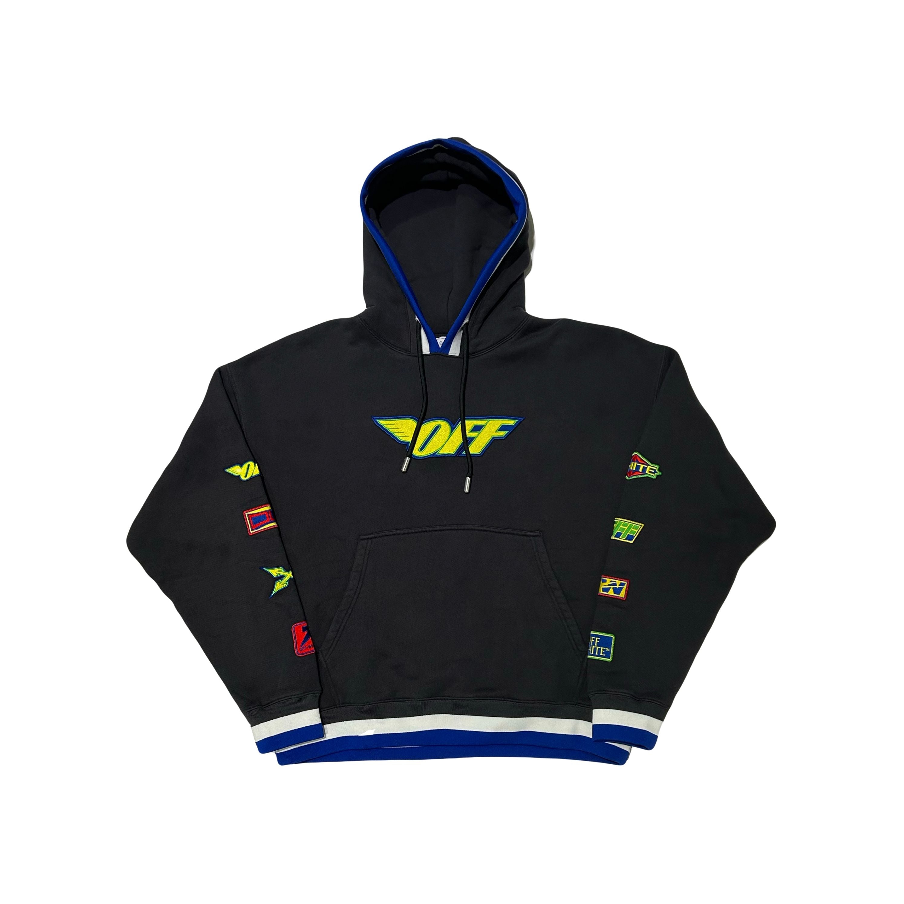 Off-White Multi Patch Hoodie Black