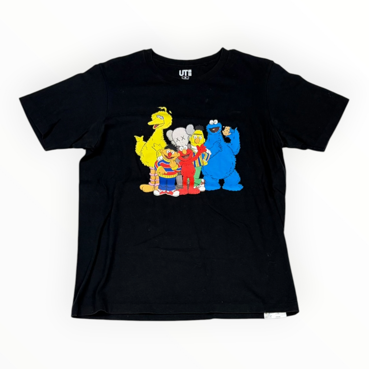 KAWS x Uniqlo x Sesame Street Group #2 Tee Black