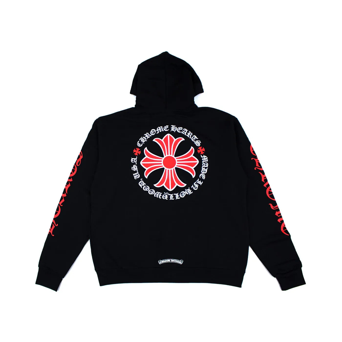 Chrome Hearts Made In Hollywood Plus Cross Pullover Hoodie Black/Red