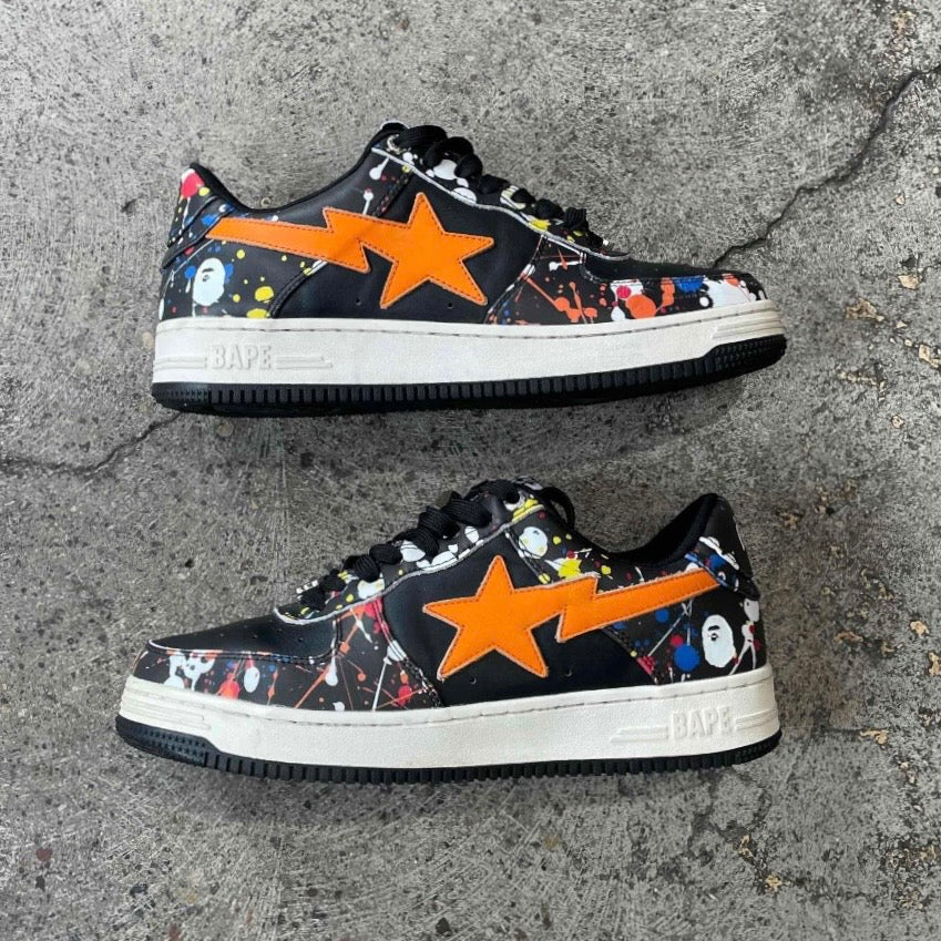 A Bathing Ape Bape Sta Paint Splatter Black