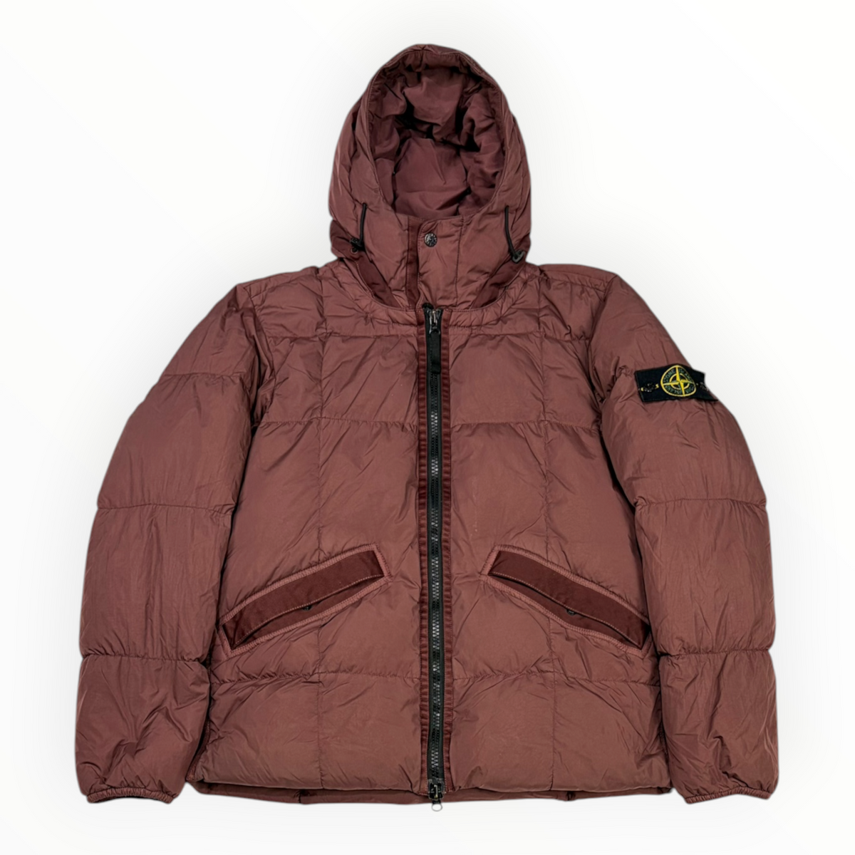 Stone Island Garment Dyed Crinkle NY Down Jacket Burgundy