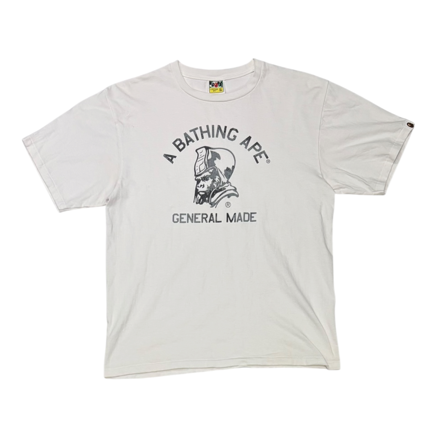 BAPE High Tone Bleach General Made Tee White