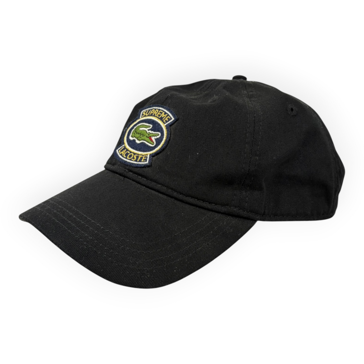 Supreme LACOSTE Twill 6-Panel Black