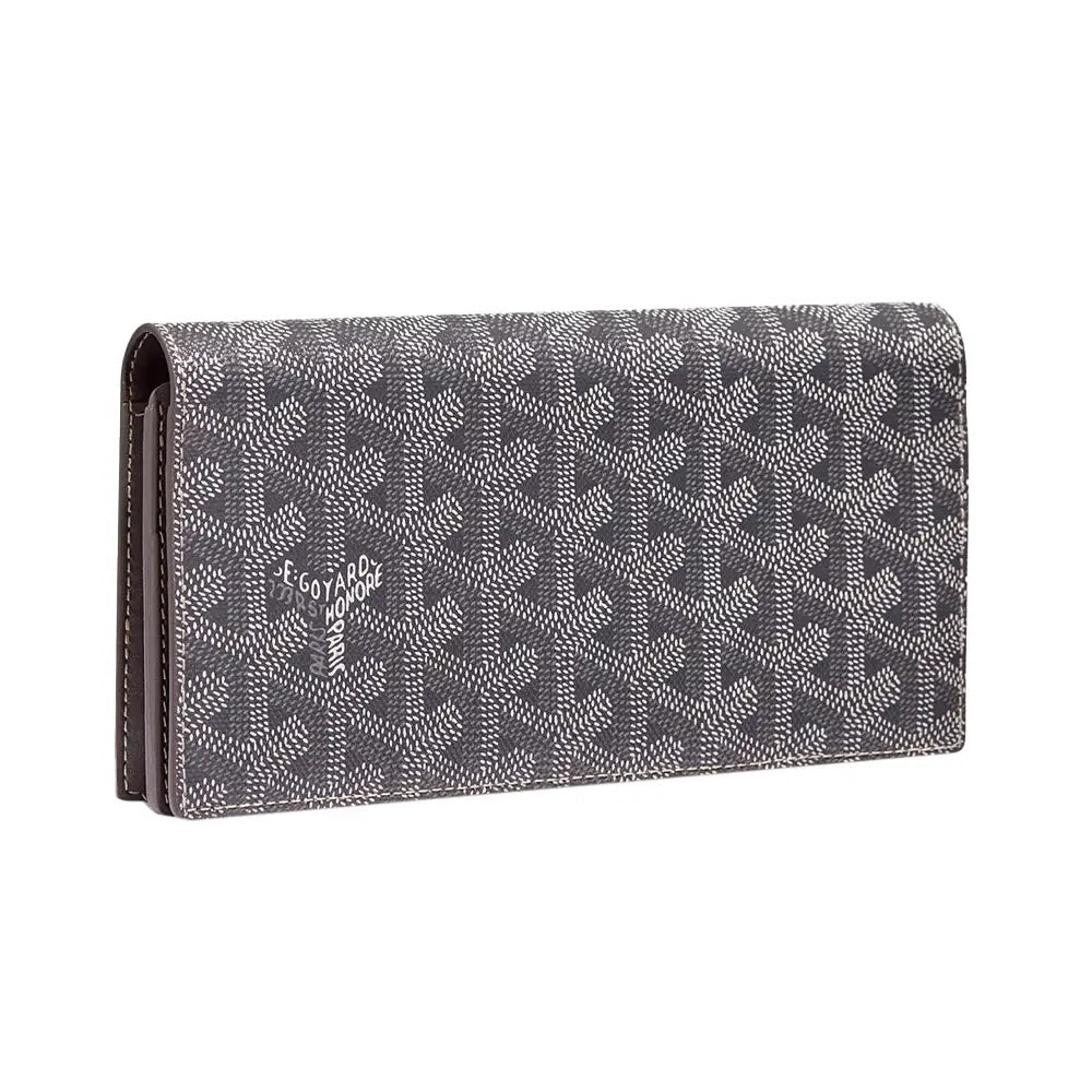 Goyard Long Wallet Goyardine Grey