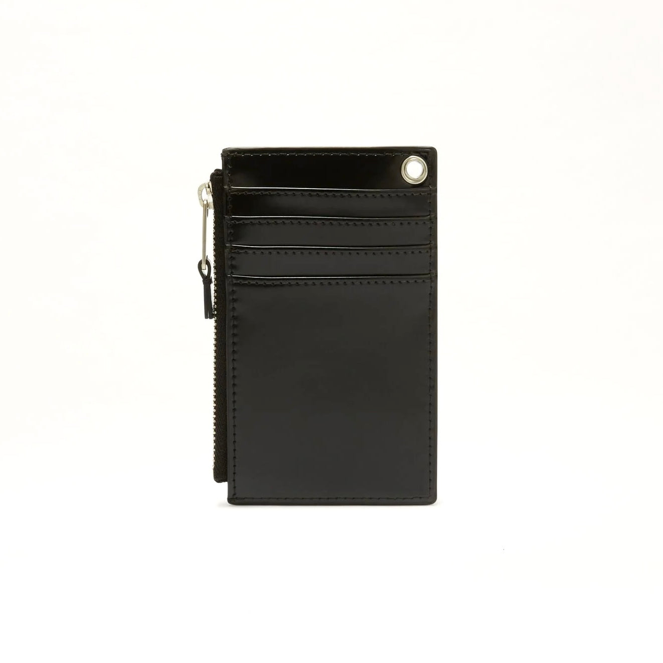 Palm Angels Shiny Curved Neck Card Holder Black