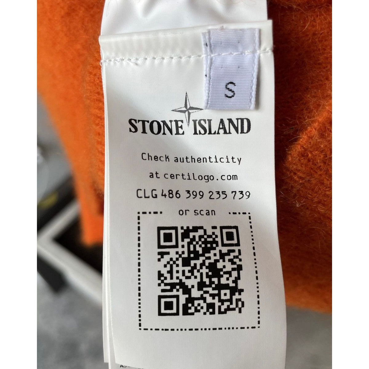 Stone Island Double Mohair/Wool Knitted Hoodie Orange