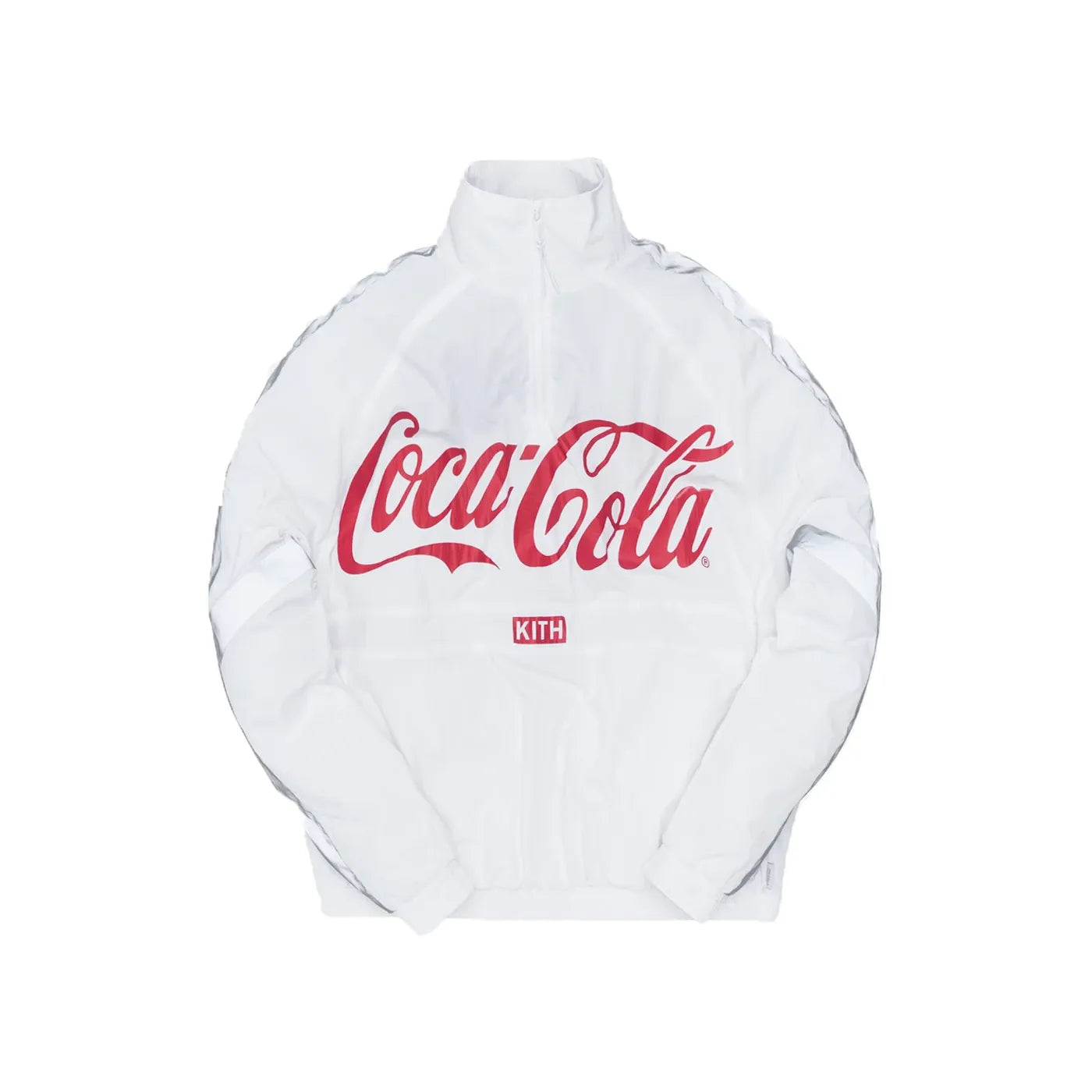 Kith x Coca-Cola Quarter Zip Nylon Windbreaker White