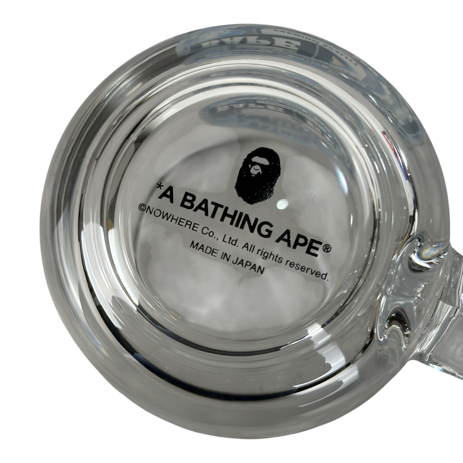 BAPE A Bathing Ape Glass Beer Mug Blue