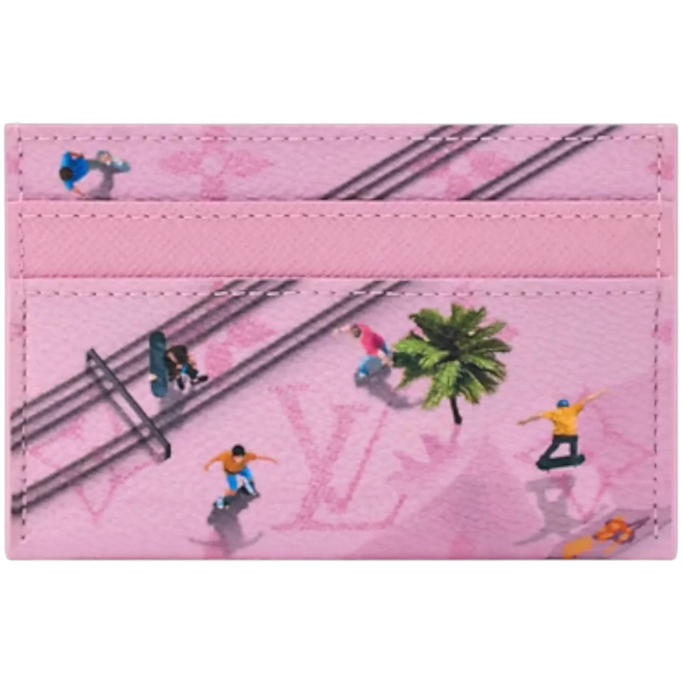 Louis Vuitton Skateboard Double Card Case Skateboard/Pink