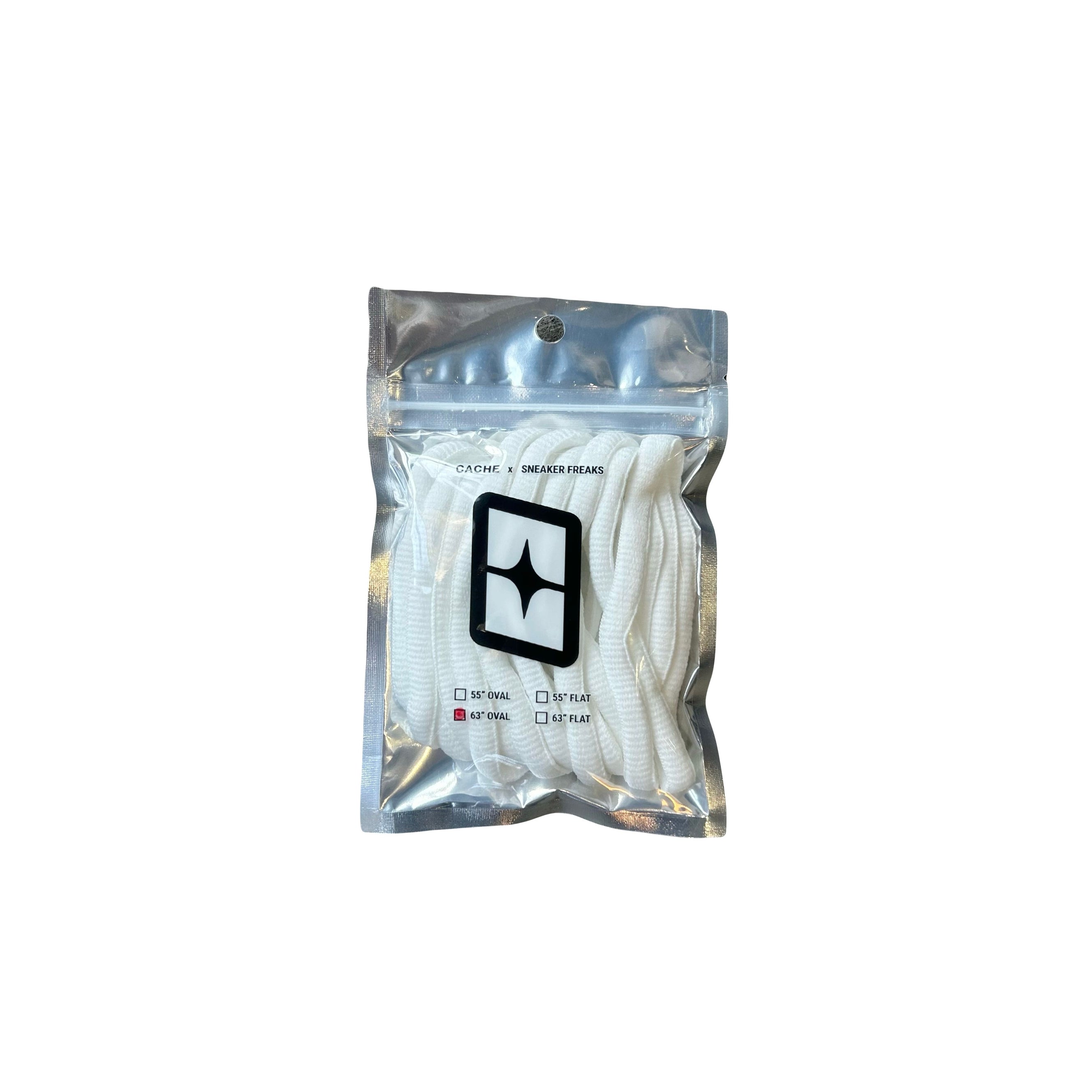 CACHE x Sneaker Freaks 9mm Oval Laces 63" White