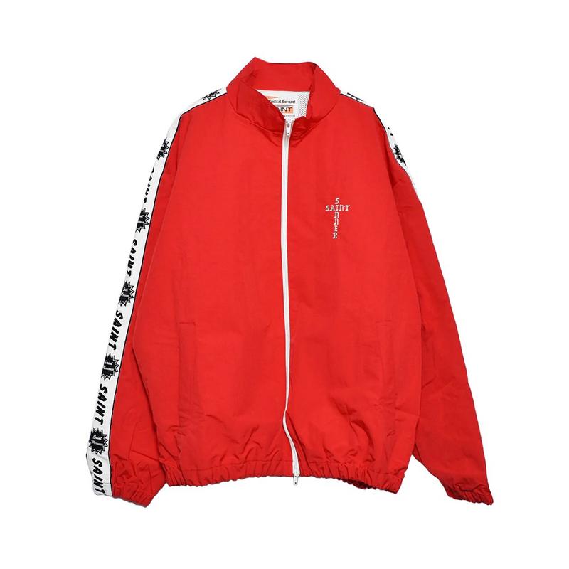 Saint Mxxxxxx Logo Tape Track Jacket Red