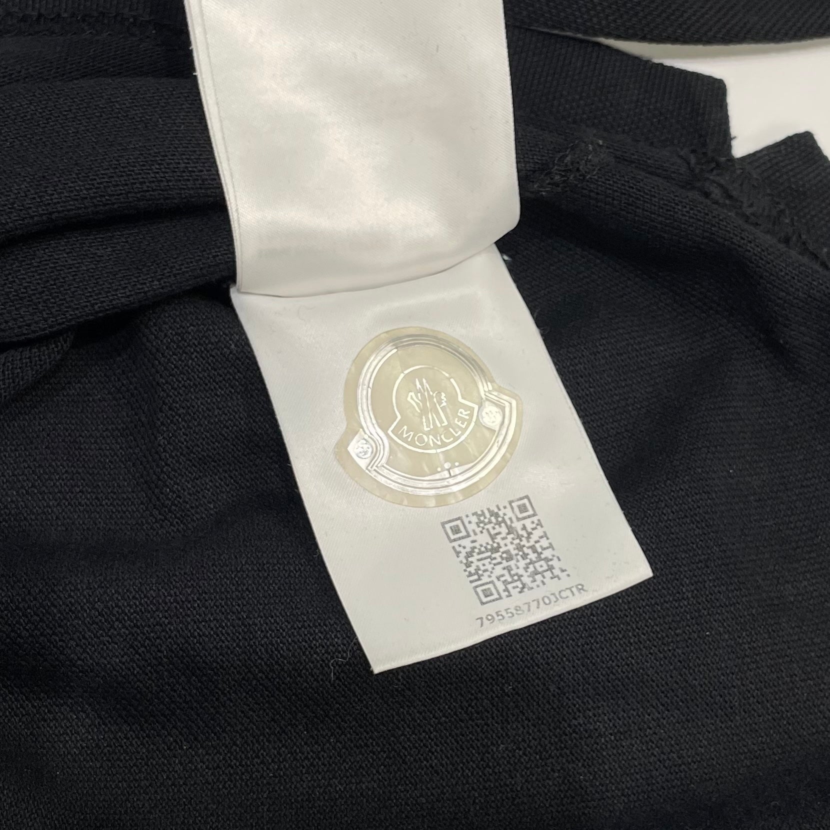 Moncler Pique Polo LS Black