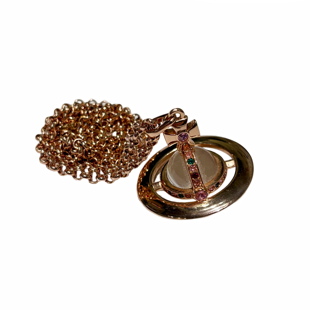 Vivienne Westwood Rose Gold Small Orb Pendant Necklace