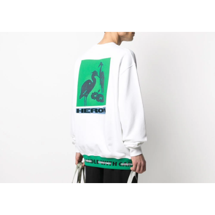 Heron Preston HP Tape Logo Crewneck Sweatshirt White