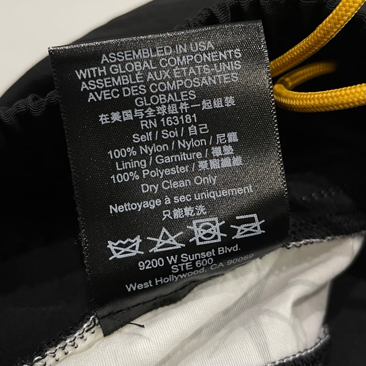Rhude Star Piping Parachute Track Pants Black