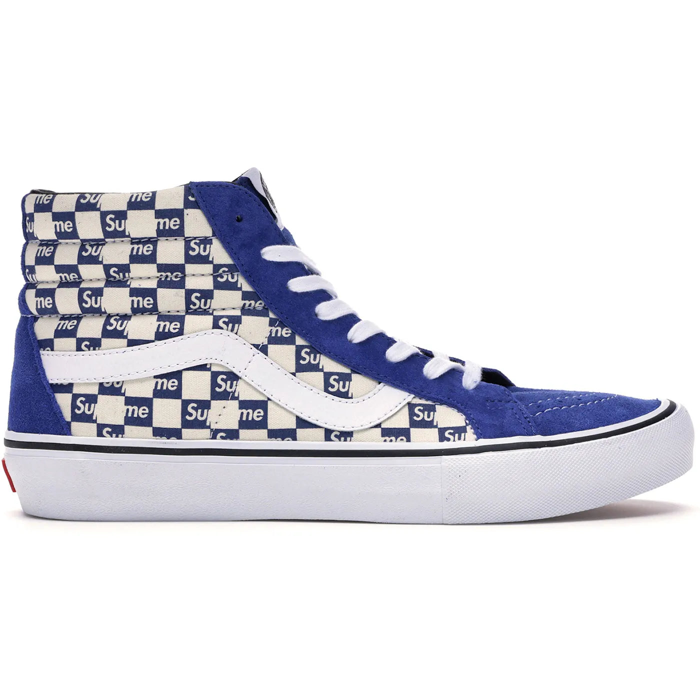 Vans Sk8-Hi Supreme Blue Checker Logo