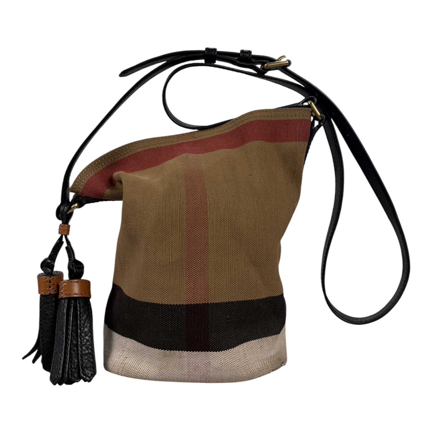 Burberry Ashby Check Bucket Bag