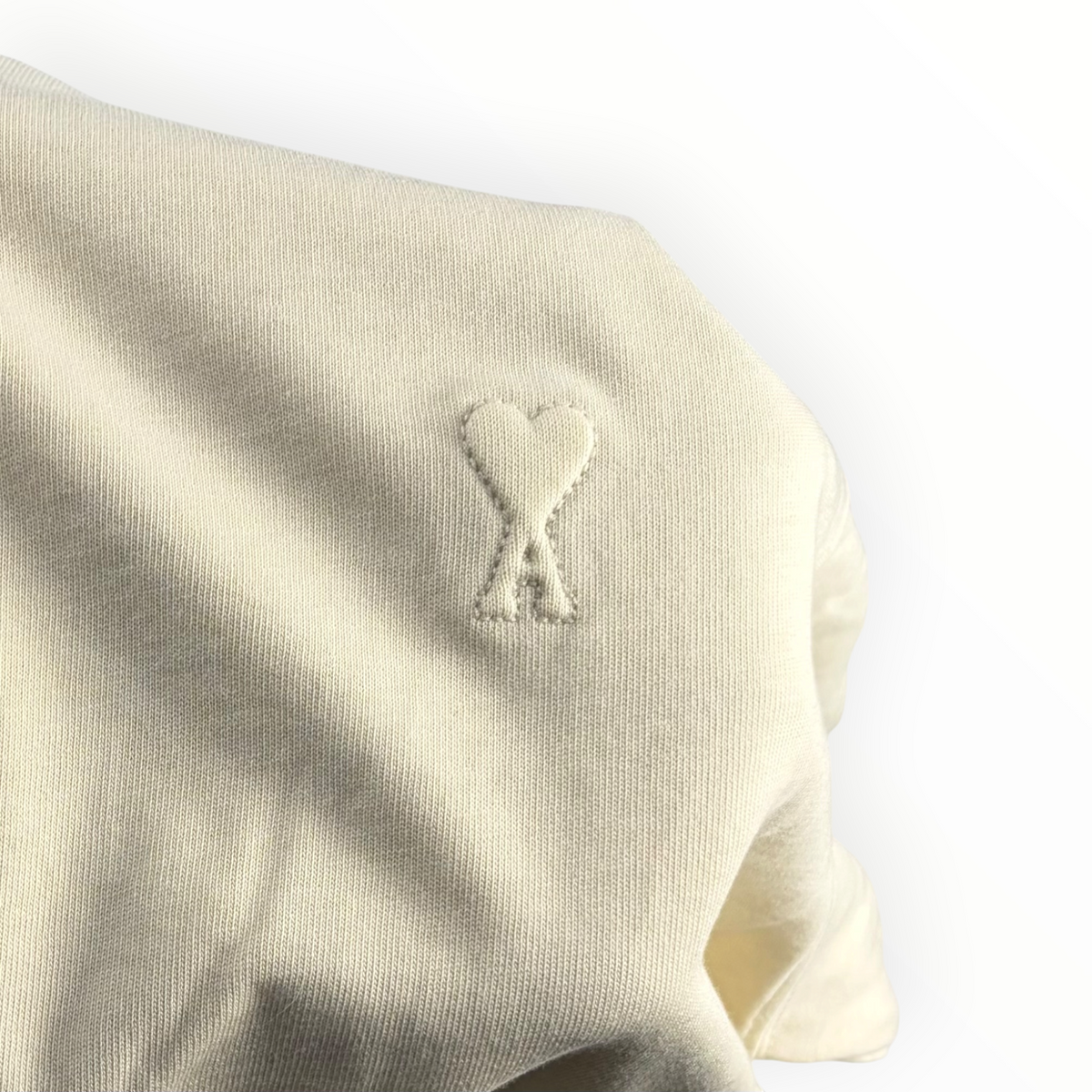 Ami Paris Tonal Ami De Coeur T-shirt Vanilla/Vanilla