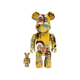 Bearbrick Andy Warhol x Jean-Michel Basquiat #3 100% & 400% Set