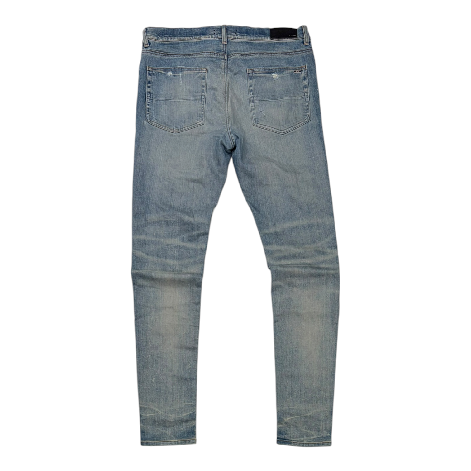 Amiri Distressed Denim Jeans Blue